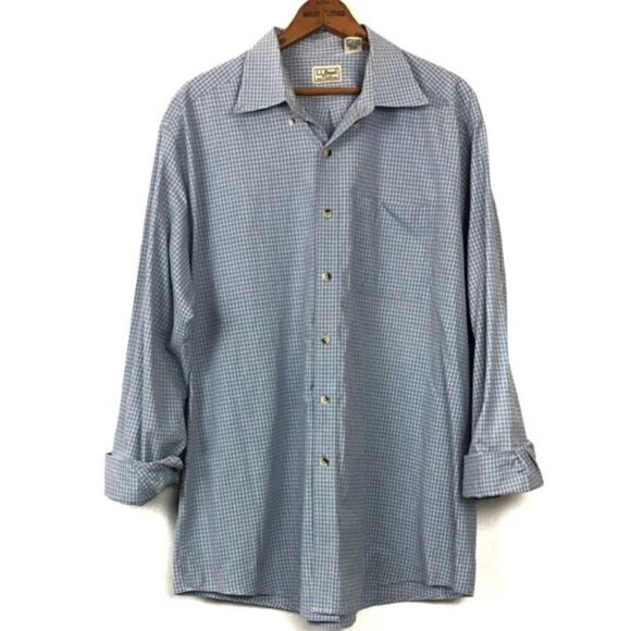 L.L. Bean 100% Cotton Collared Button Down Shirt - Picture 1 of 5
